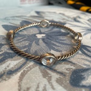 David Yurman Confetti White Topaz Bangle Bracelet